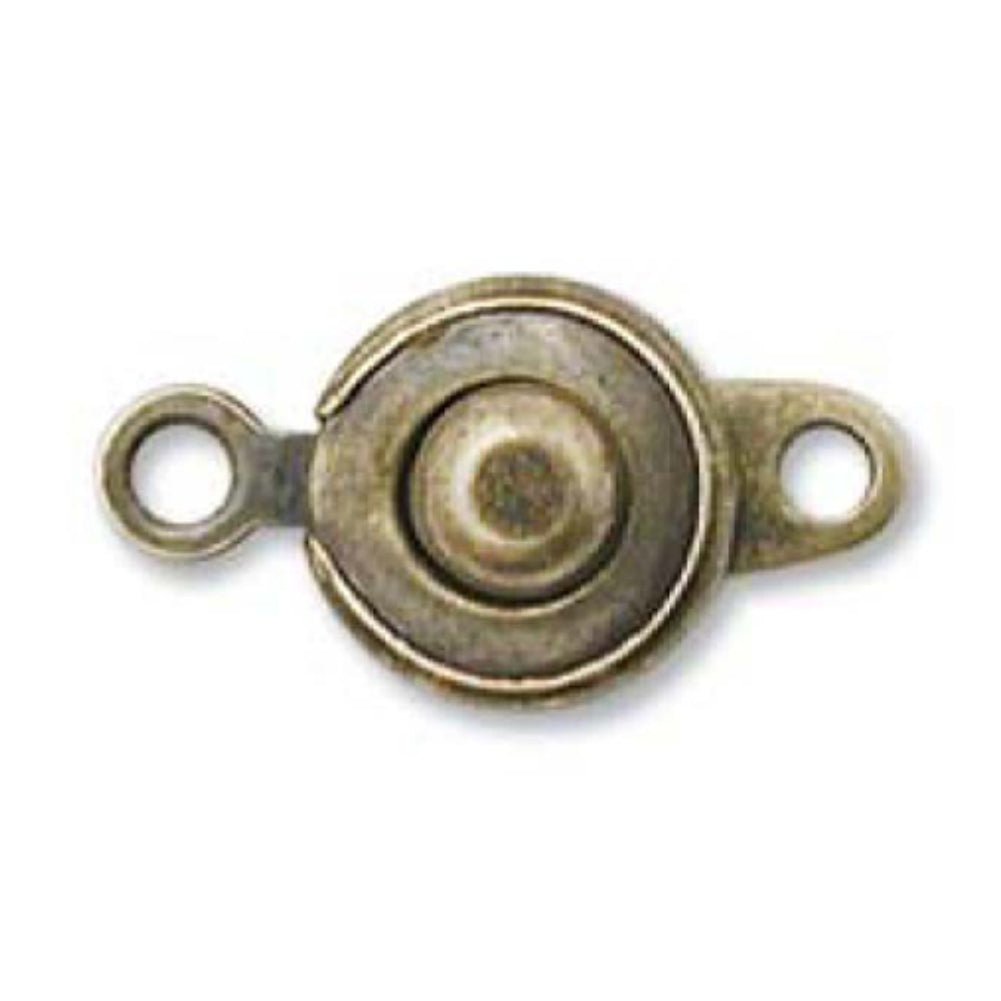 8mm Ball and Socket Clasp, Antique Brass