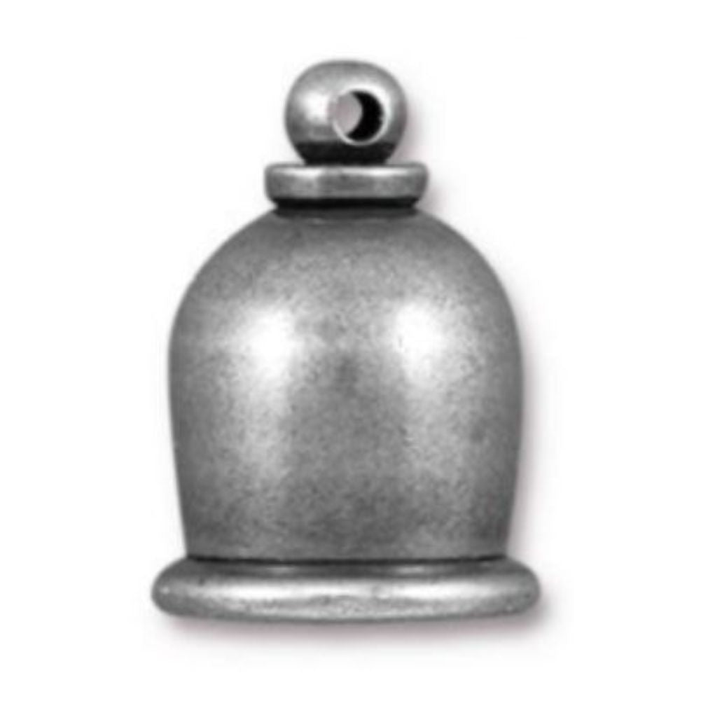 TierraCast 8mm Taj Cord End, Tin Ox