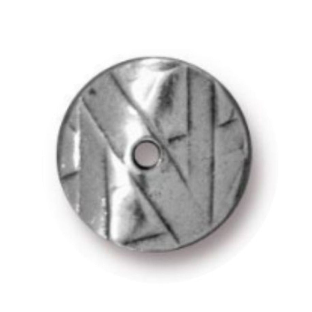 TierraCast 10mm Wavy Disk Spacer Bead, Antique Peweter