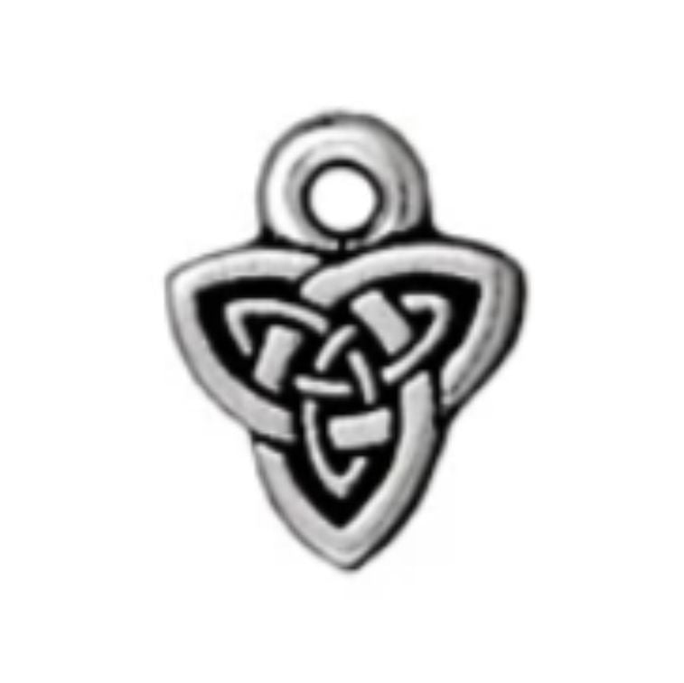 TierraCast Celtic Triad Charm, Antique Silver