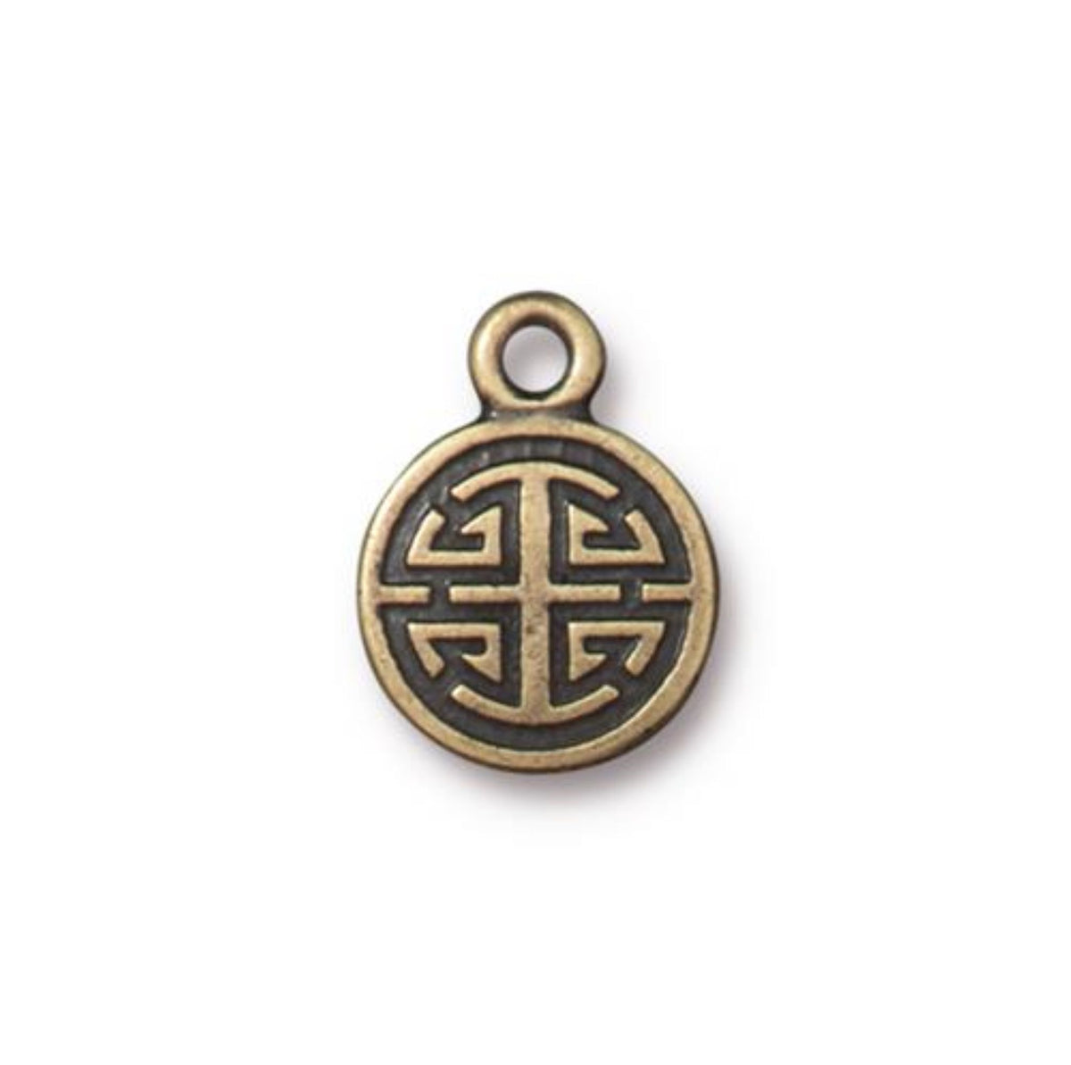 TierraCast Chinese Lu Charm, Brass Ox