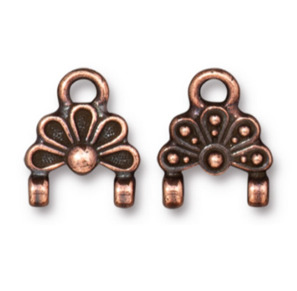 TierraCast Oasis Stitch-In Link, Antique Copper