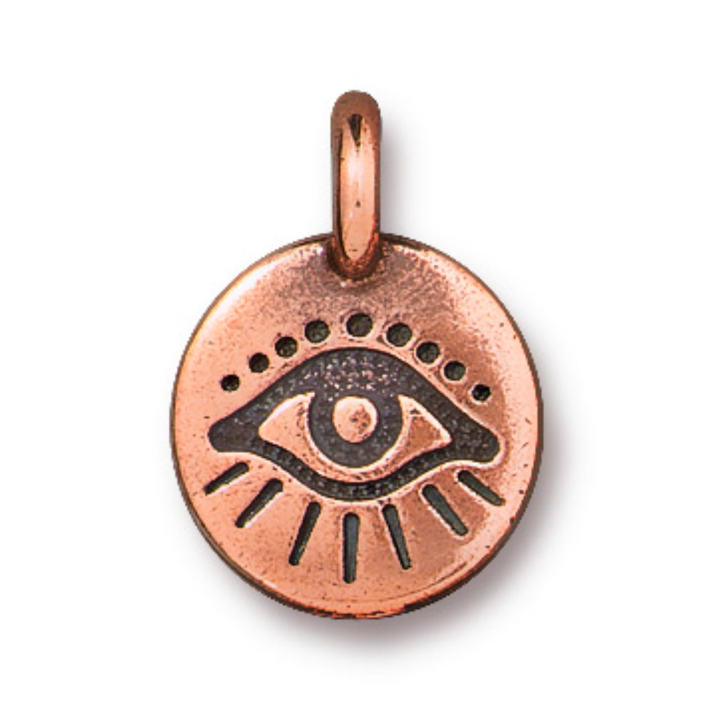 TierraCast Evil Eye Charm, Antique Copper
