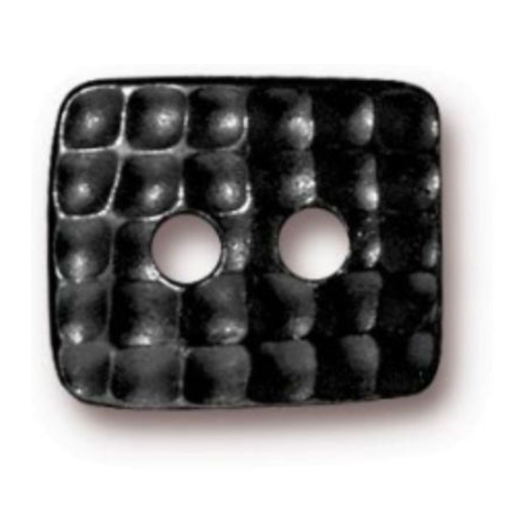 TierraCast Hammertone Rectangle Button, Black Oxide