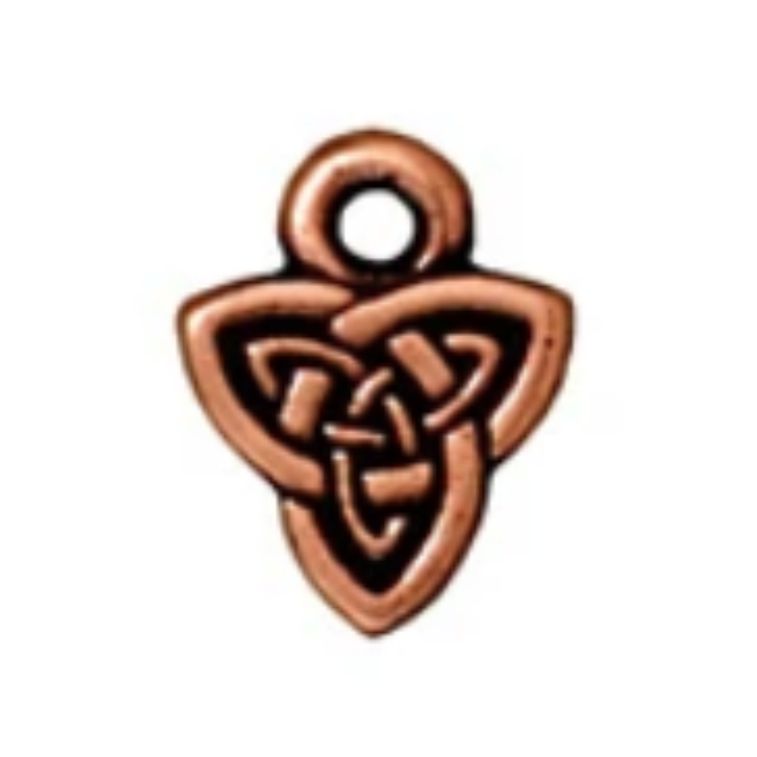 TierraCast Celtic Triad Charm, Antique Copper