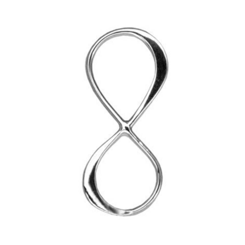 Sterling Silver Infinity Link, 0.76 x 0.33 Inch