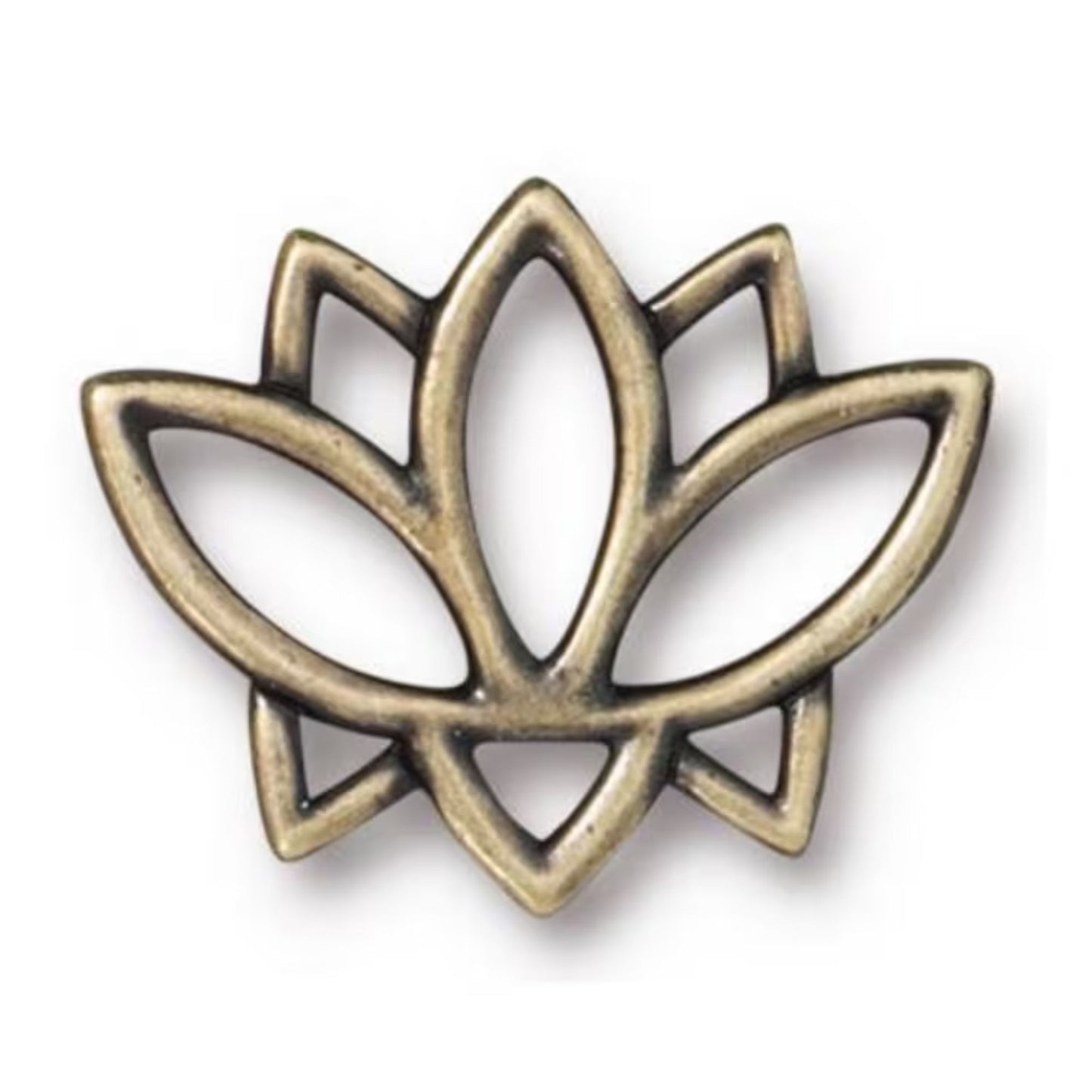 TierraCast Open Lotus Link, Brass Ox