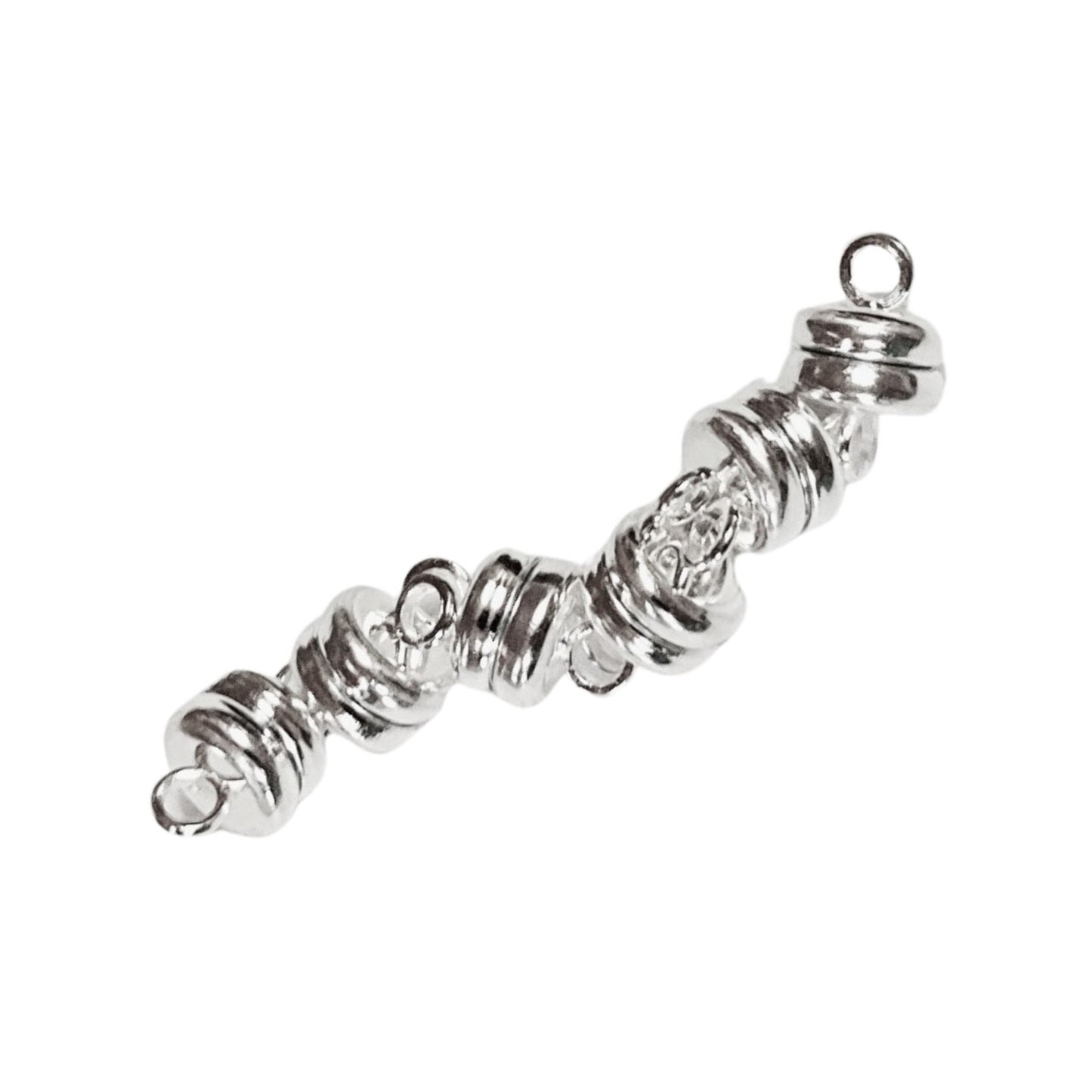 6mm Magnetic Clasp, Bright Silver Plate