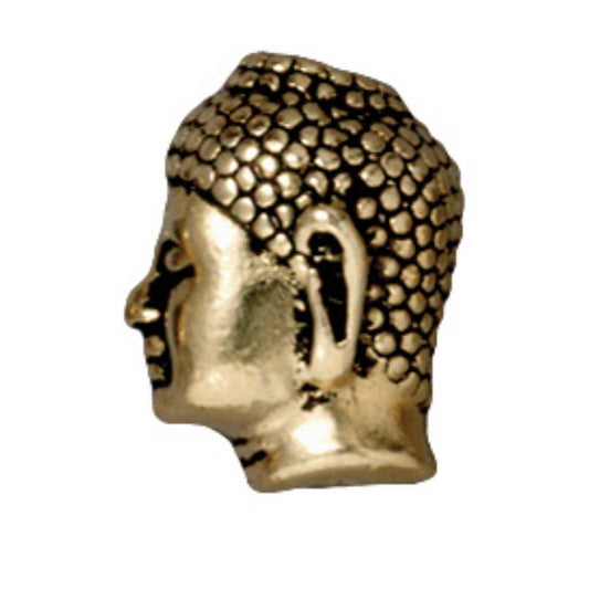 TierraCAst Buddha Bead, Antique Gold