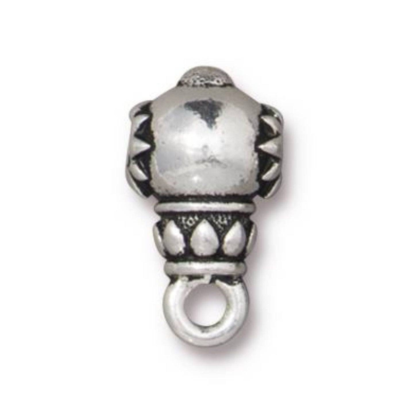 TierraCast Lotus Guru Bead, Antique Silver