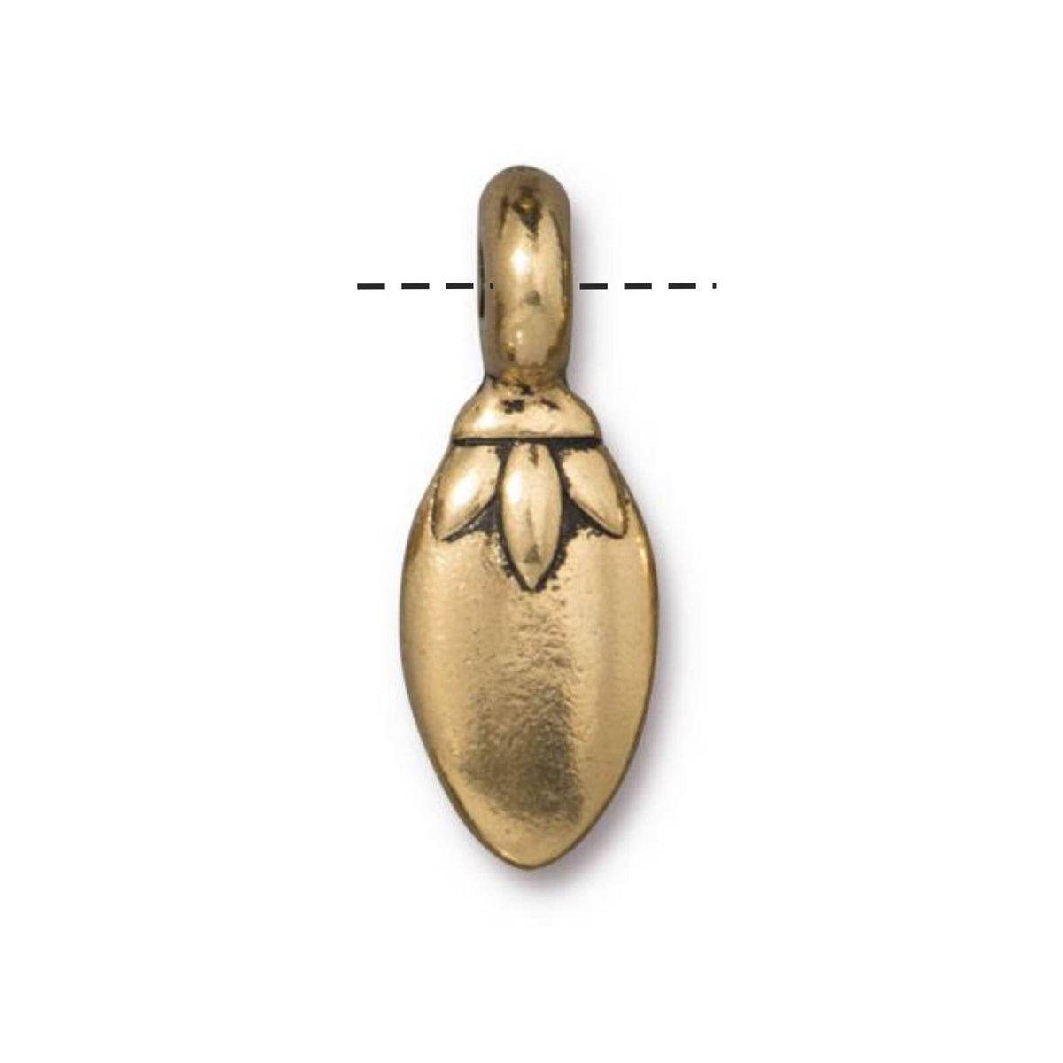 TierraCast Lotus Petal Spacer Bead, Antique Gold