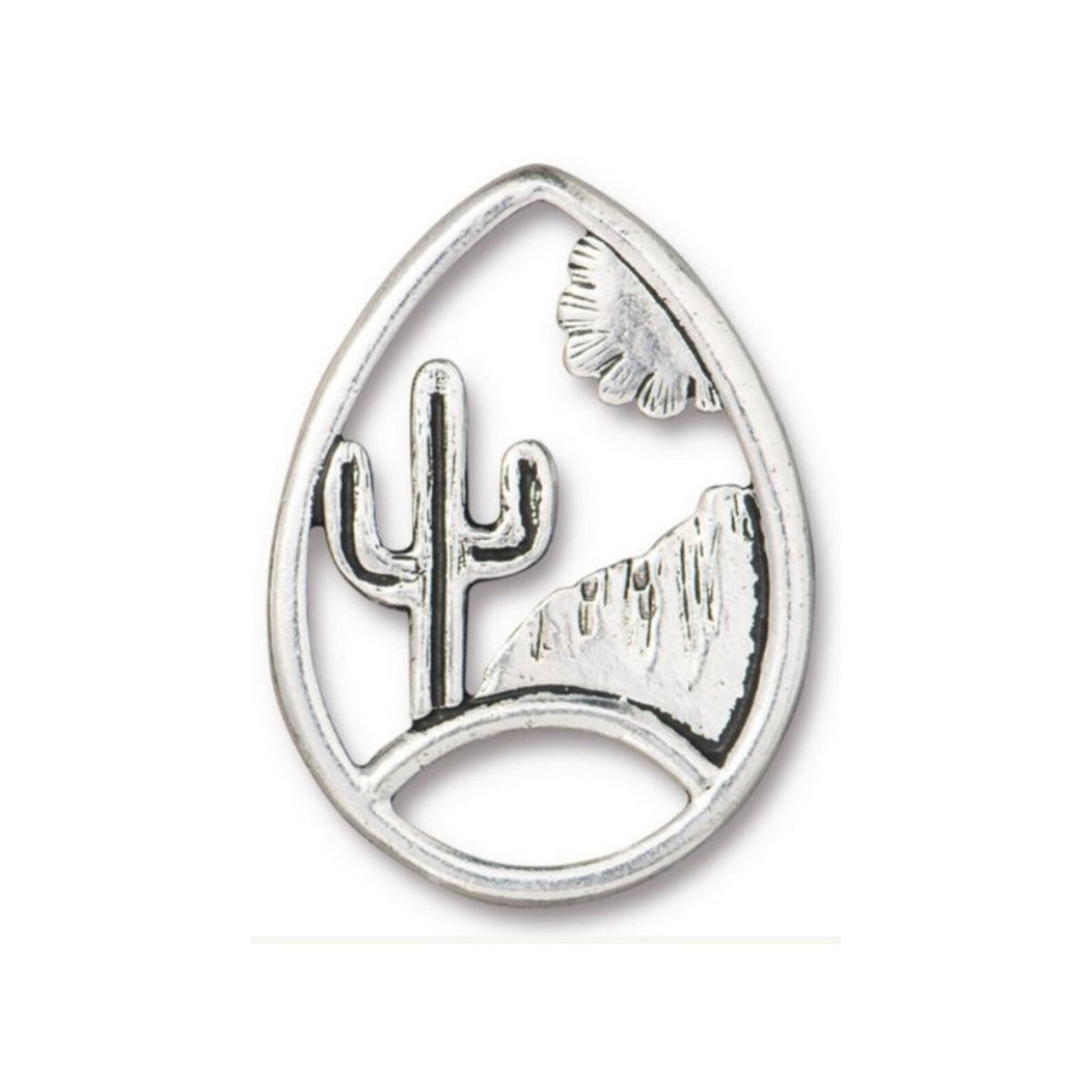 TierraCast Desert Landscape Link, Antique Silver