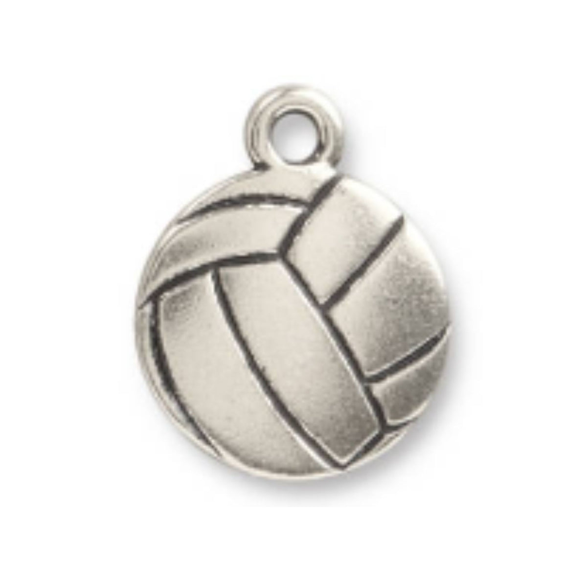 TierraCast Volleyball Charm, Antique Silver