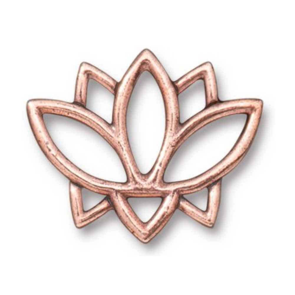 TierraCast Open Lotus Link, Antique Copper