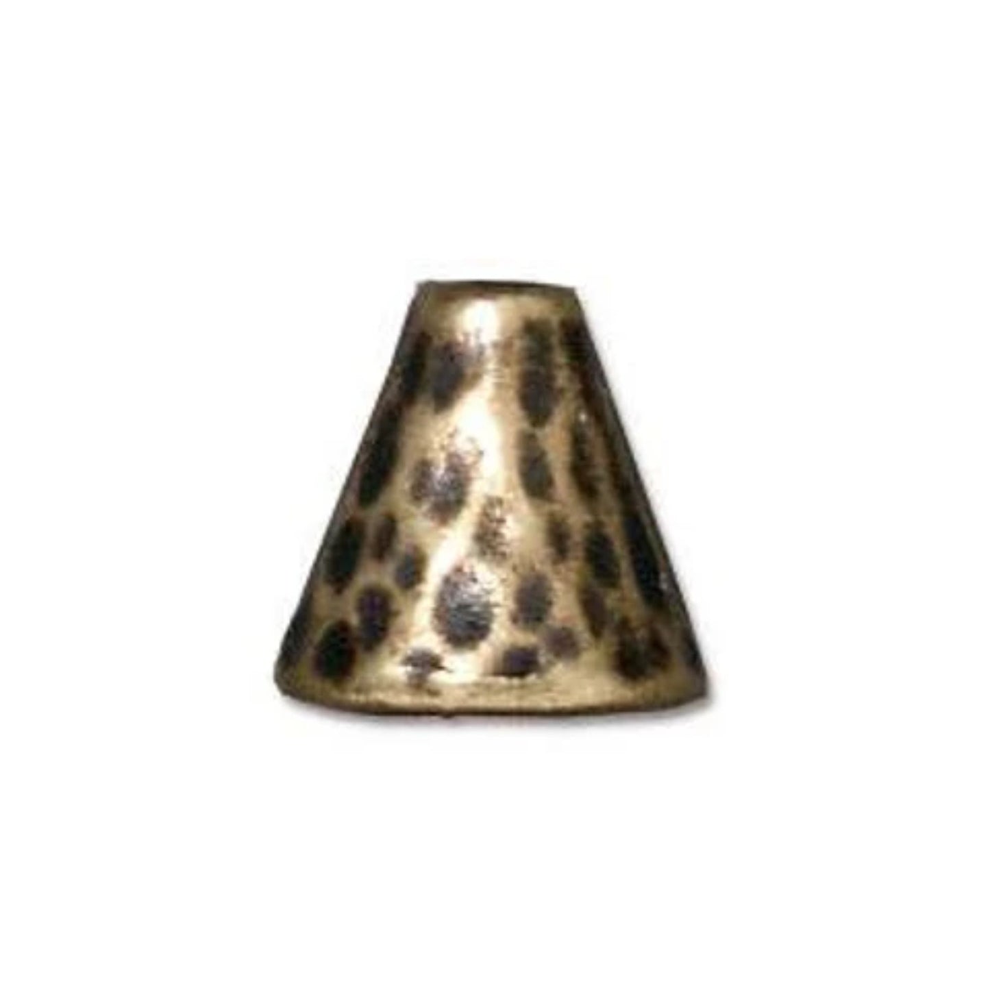 TierraCast 8mm Hammertone Cone Bead, Brass Ox