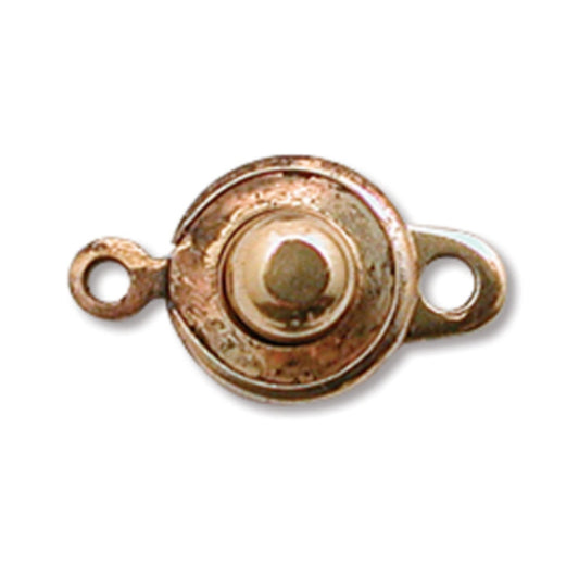8mm Ball and Socket Clasp, Antique Gold