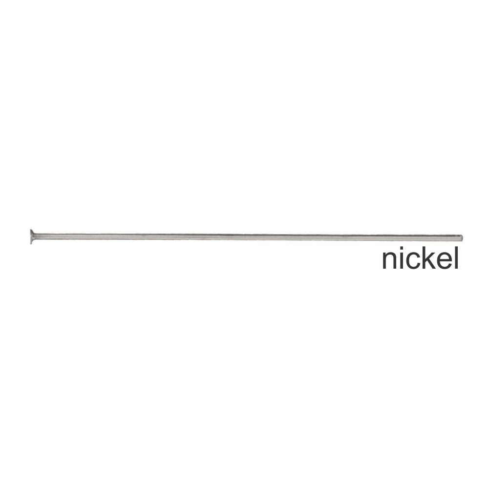 TierraCast 2 Inch 22 Gauge Nickel Plated Head Pins (50/pkg.)