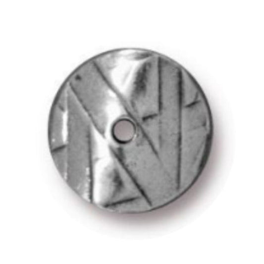 TierraCast 10mm Wavy Disk Spacer Bead, Antique Peweter