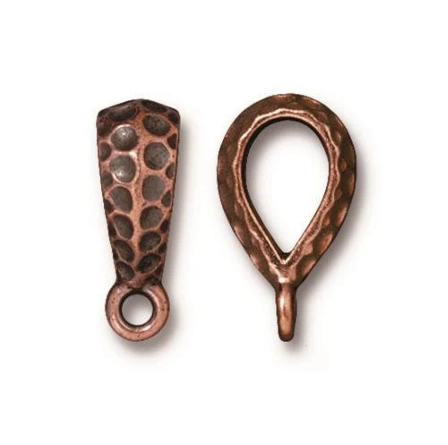 TierraCast Hammertone Bail Large Diameter, Antique Copper