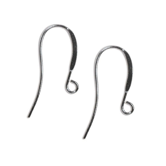 144 Antique Black Oxide Plated Ear Wires, 26mm