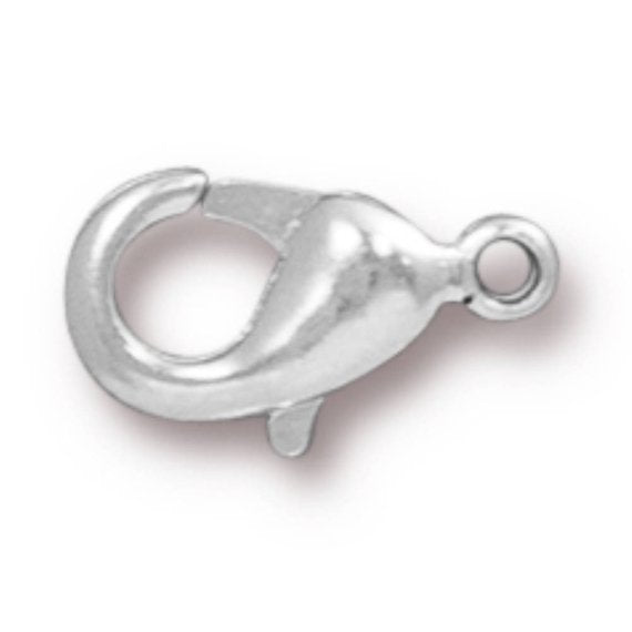 Silver Plated Lobster Clasp, 12x6.5mm