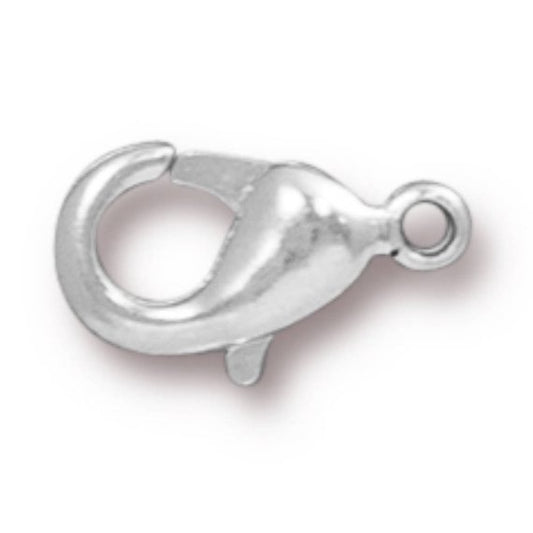 Silver Plated Lobster Clasp, 12x6.5mm