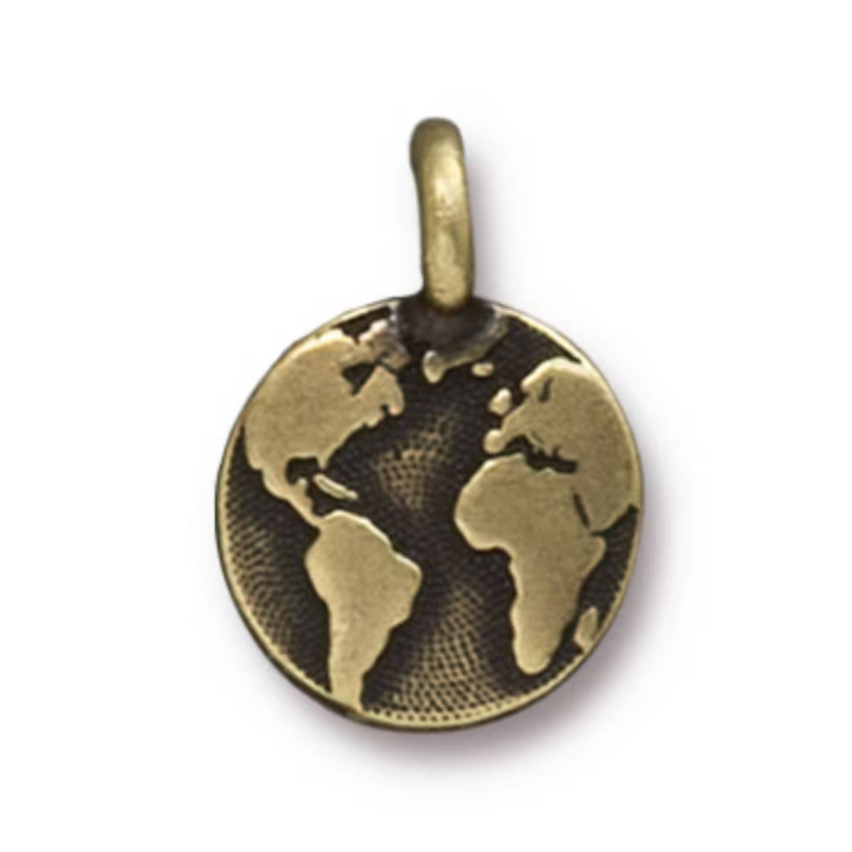 TierraCast Earth Charm, Brass Ox