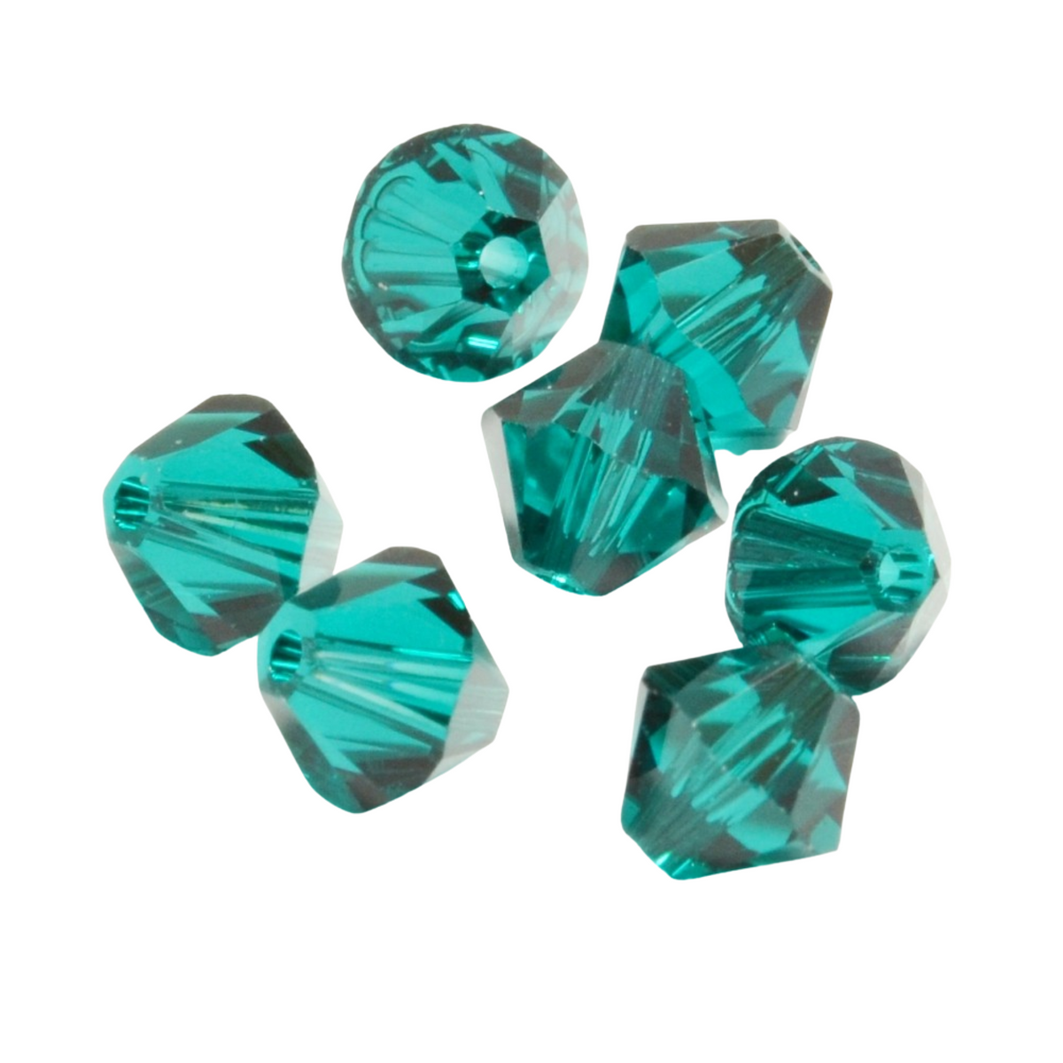 Emerald 8mm Crystal Bicones, Pkg. of 12