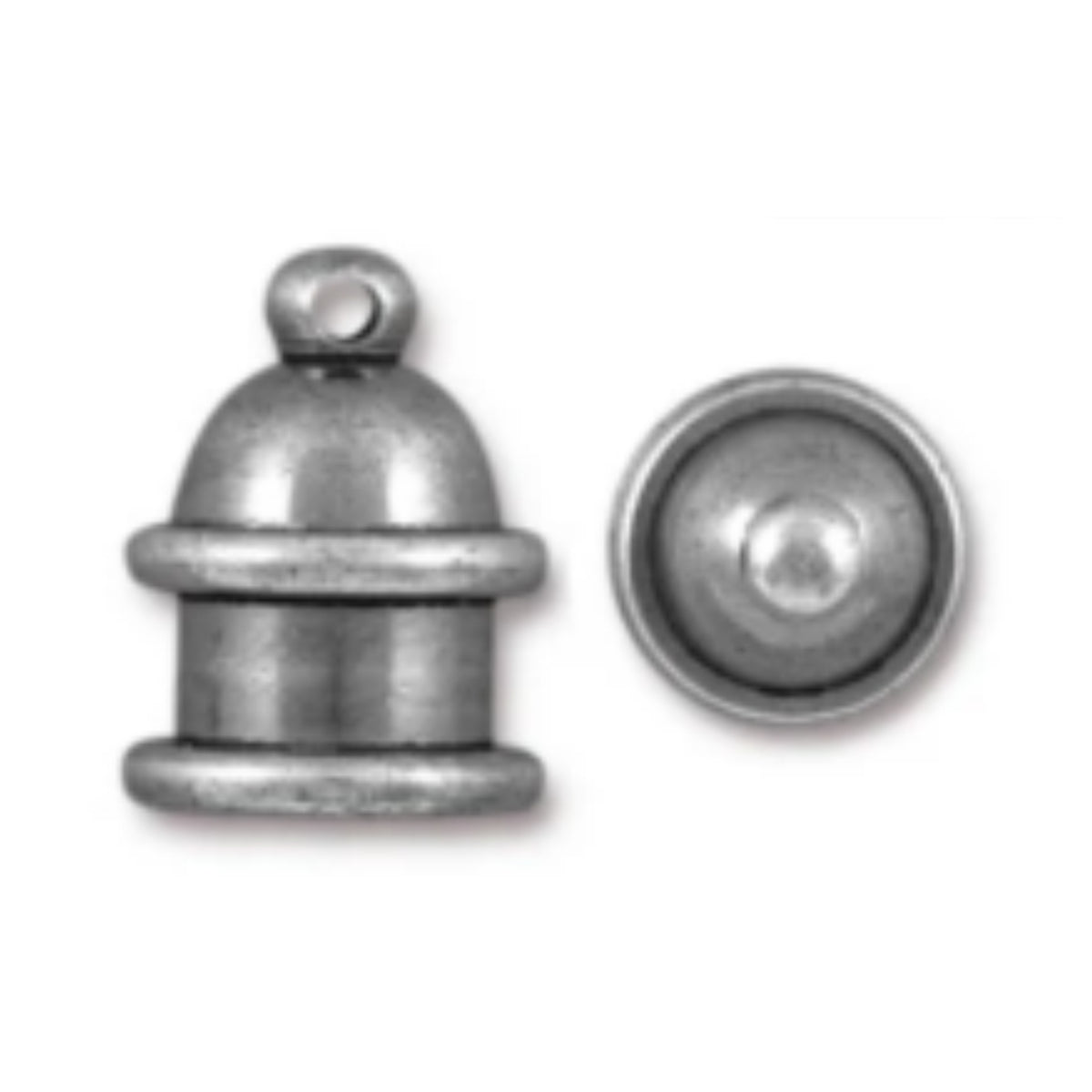 TierraCast 6mm Pagoda Cord End, Tin Ox