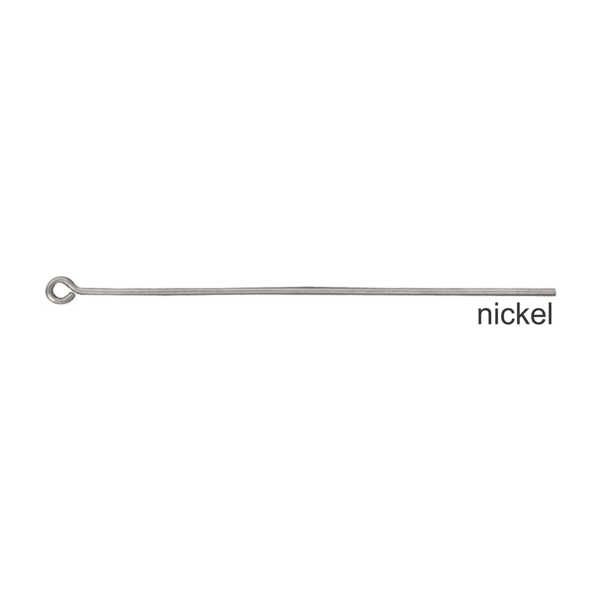 TierraCast Nickel 2 Inch 21 Gauge Eye Pin
