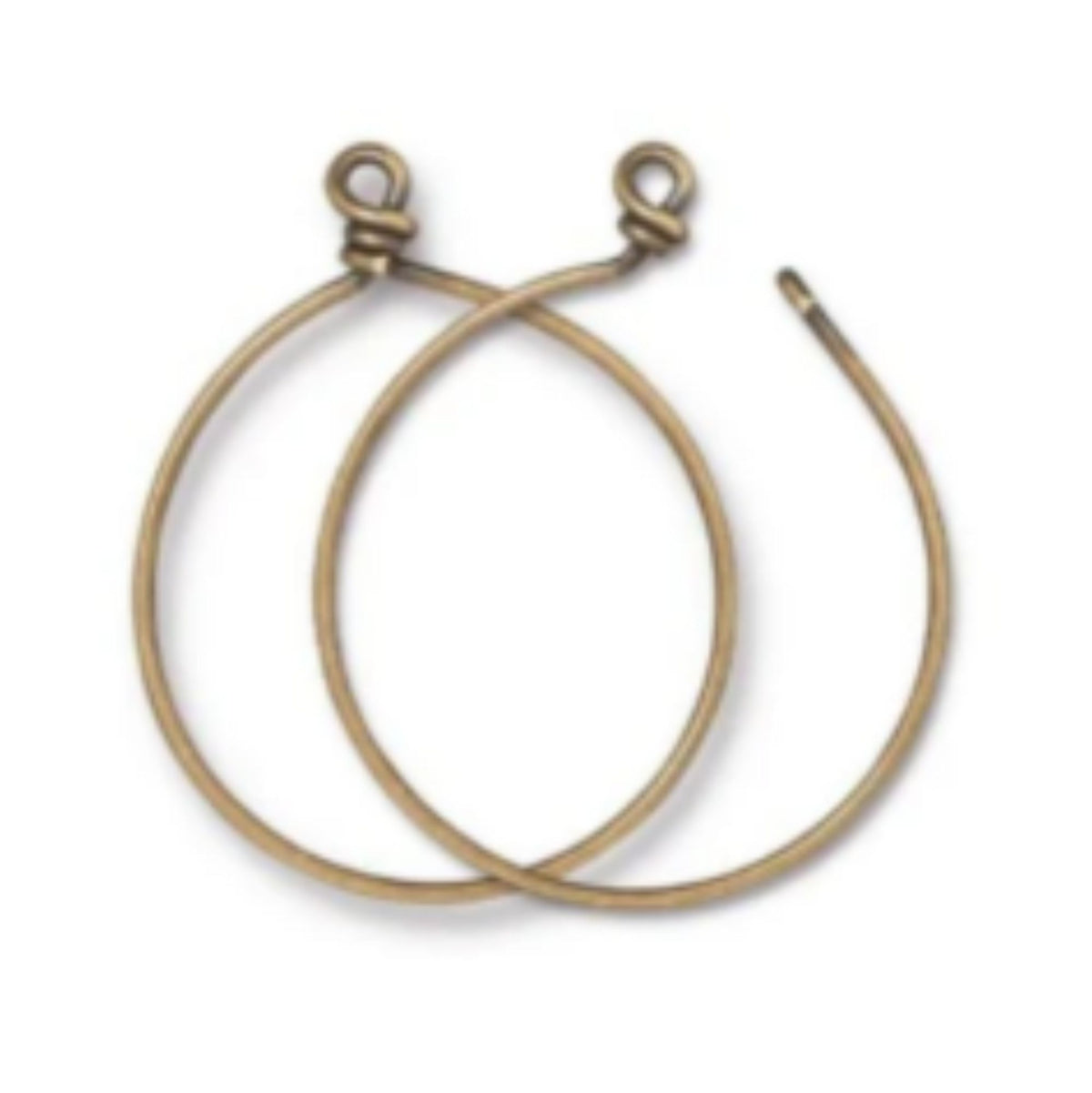 TierraCast Large Charm Keeper Hoop, Brass Ox