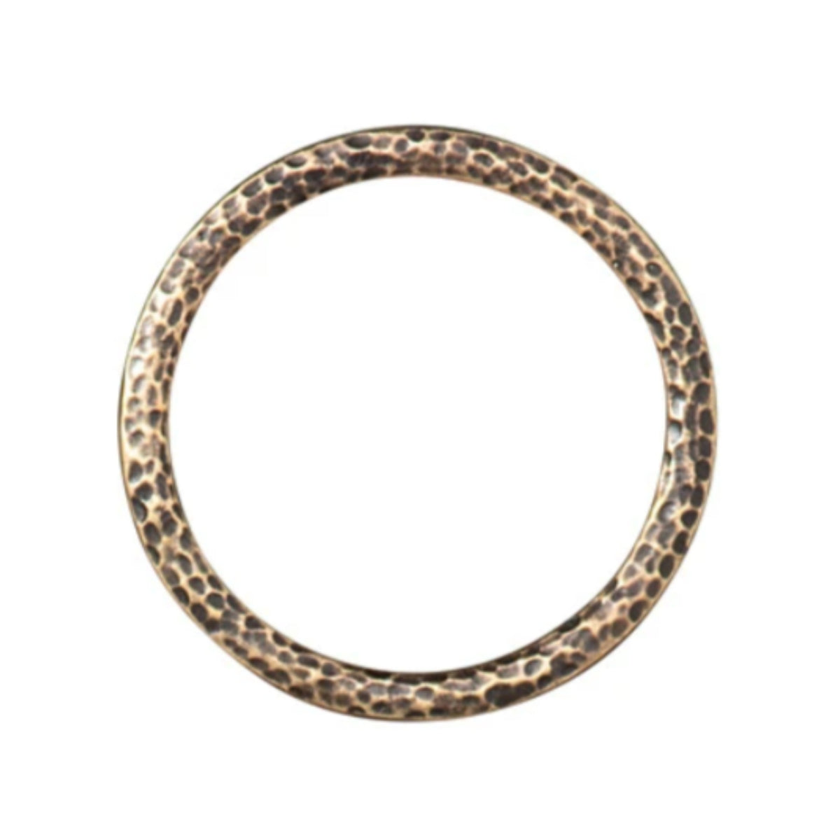 TierraCast Hammertone Ring Link 1.25 Inch, Brass Ox