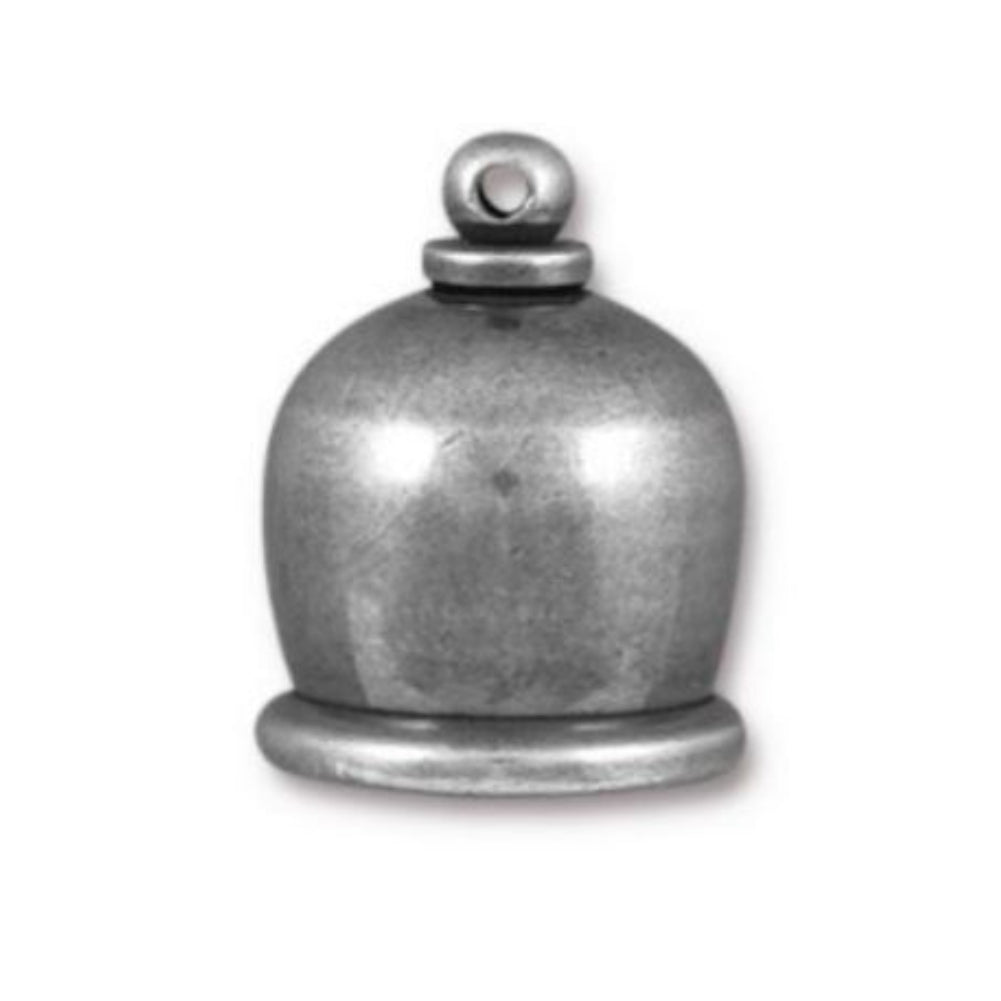 TierraCast 10mm Taj Cord End, Tin Ox