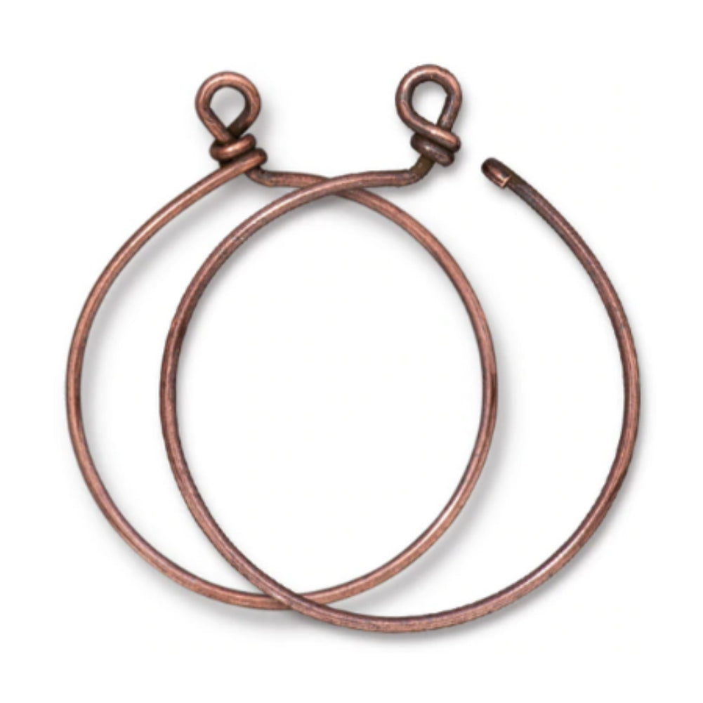 TierraCast Large Charm Keeper Hoop, Antique Copper