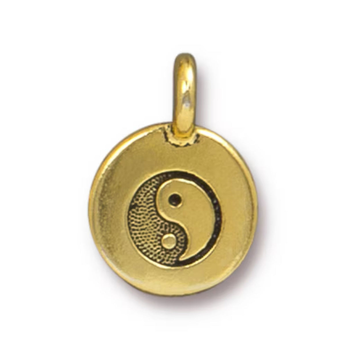 TierraCast Yin Yang Charm, Antique Gold