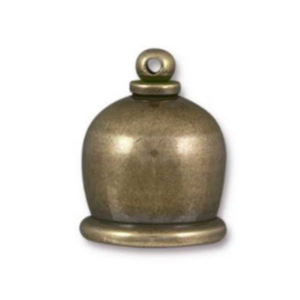 TierraCast 10mm Taj Cord End, Brass Ox