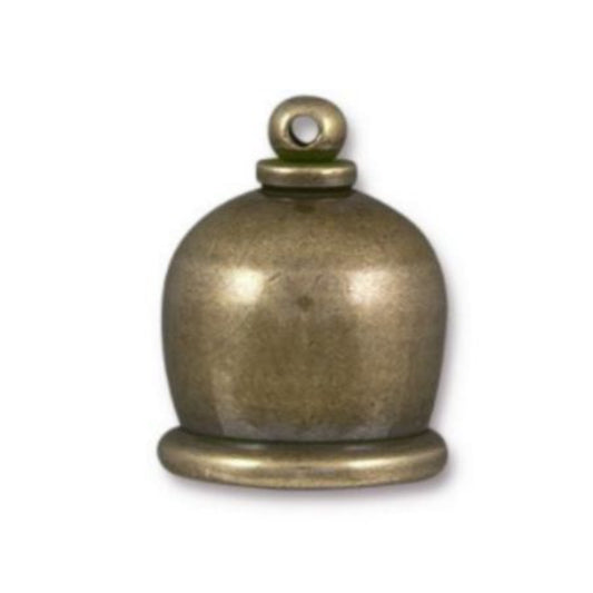 TierraCast 10mm Taj Cord End, Brass Ox