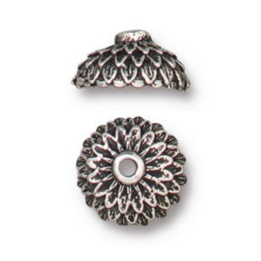 TierraCast 8mm Acorn Bead Cap, Antique Silver