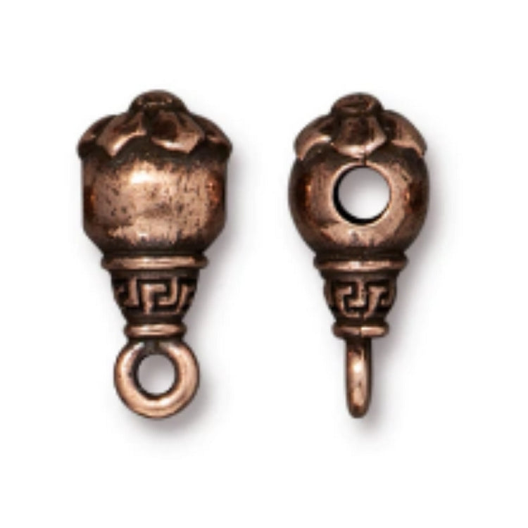 TierraCast Blossom Guru Bead, Antique Copper