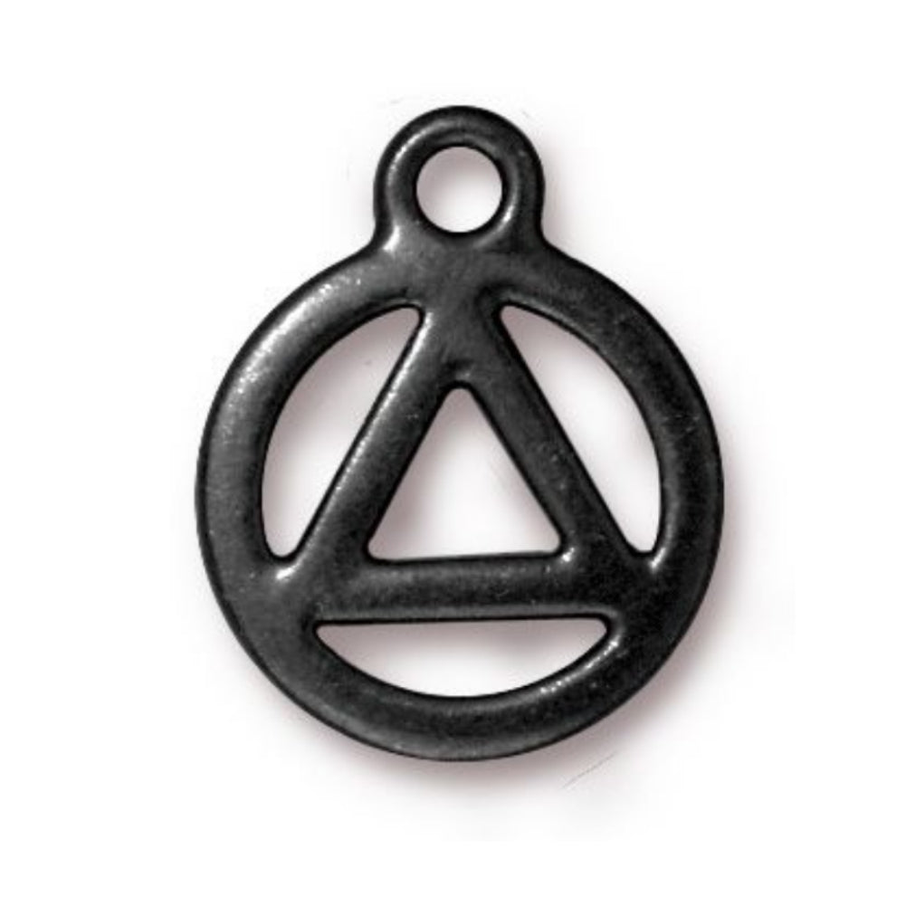 TierraCast Recovery Symbol Charm, Black