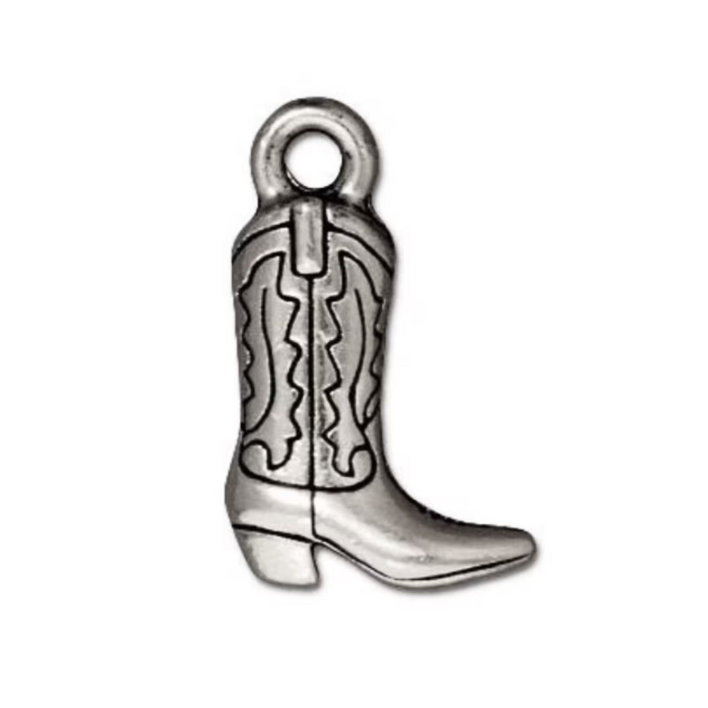 TierraCast Boot Charm, Antique Silver