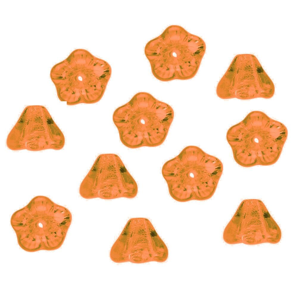 Honey Preciosa Czech Glass Flower Cone Beads