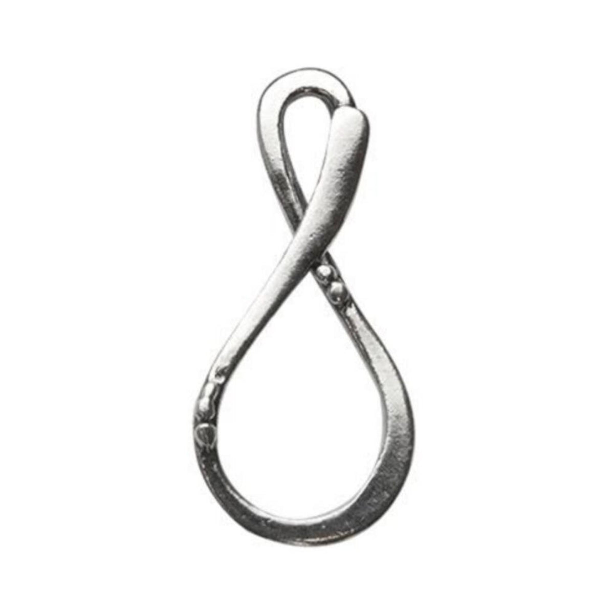 Sterling Silver Eternity Loop with Bead Accents, 22.1x10mm