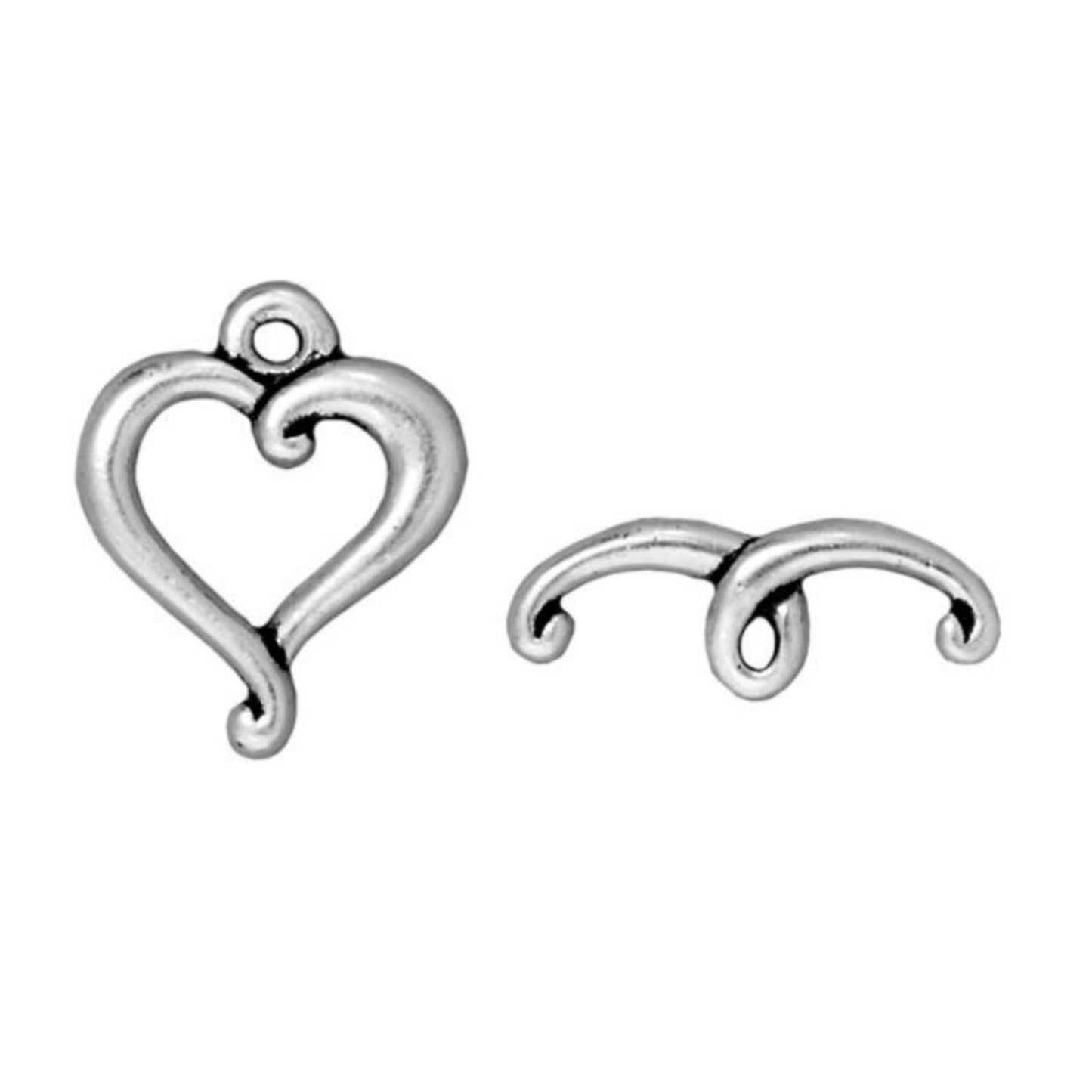 TierraCast Jubilee Clasp, Antique Silver