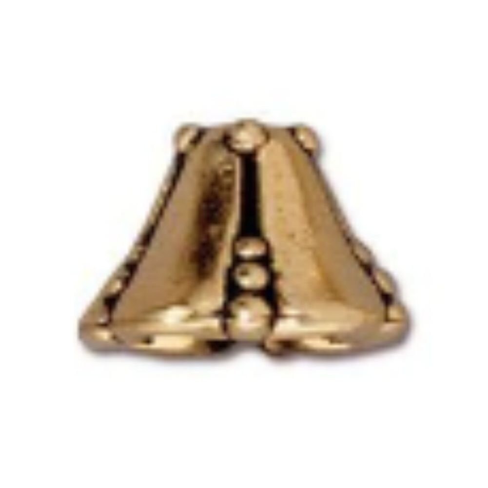TierraCast Small Bell Flower Cone, Antique Gold