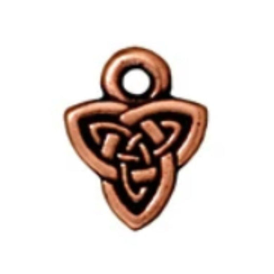TierraCast Celtic Triad Charm, Antique Copper