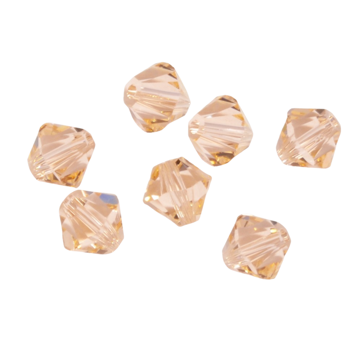 Light Peach 4mm Crystal Bicones (12/pkg.)