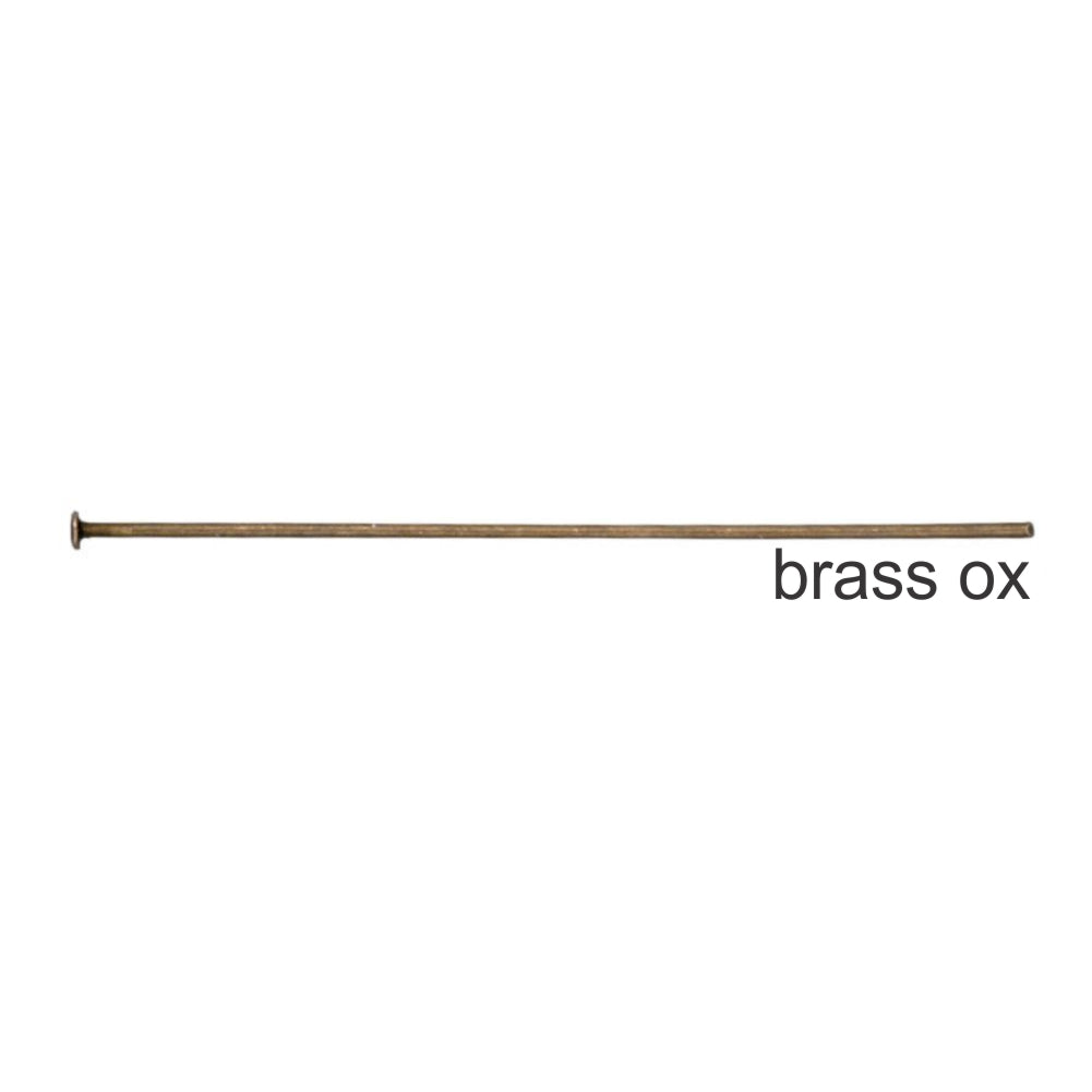 TierraCast Brass Ox 2 Inch 22 Gauge Head Pins