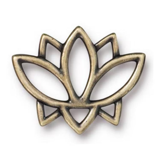 TierraCast Open Lotus Link, Brass Ox