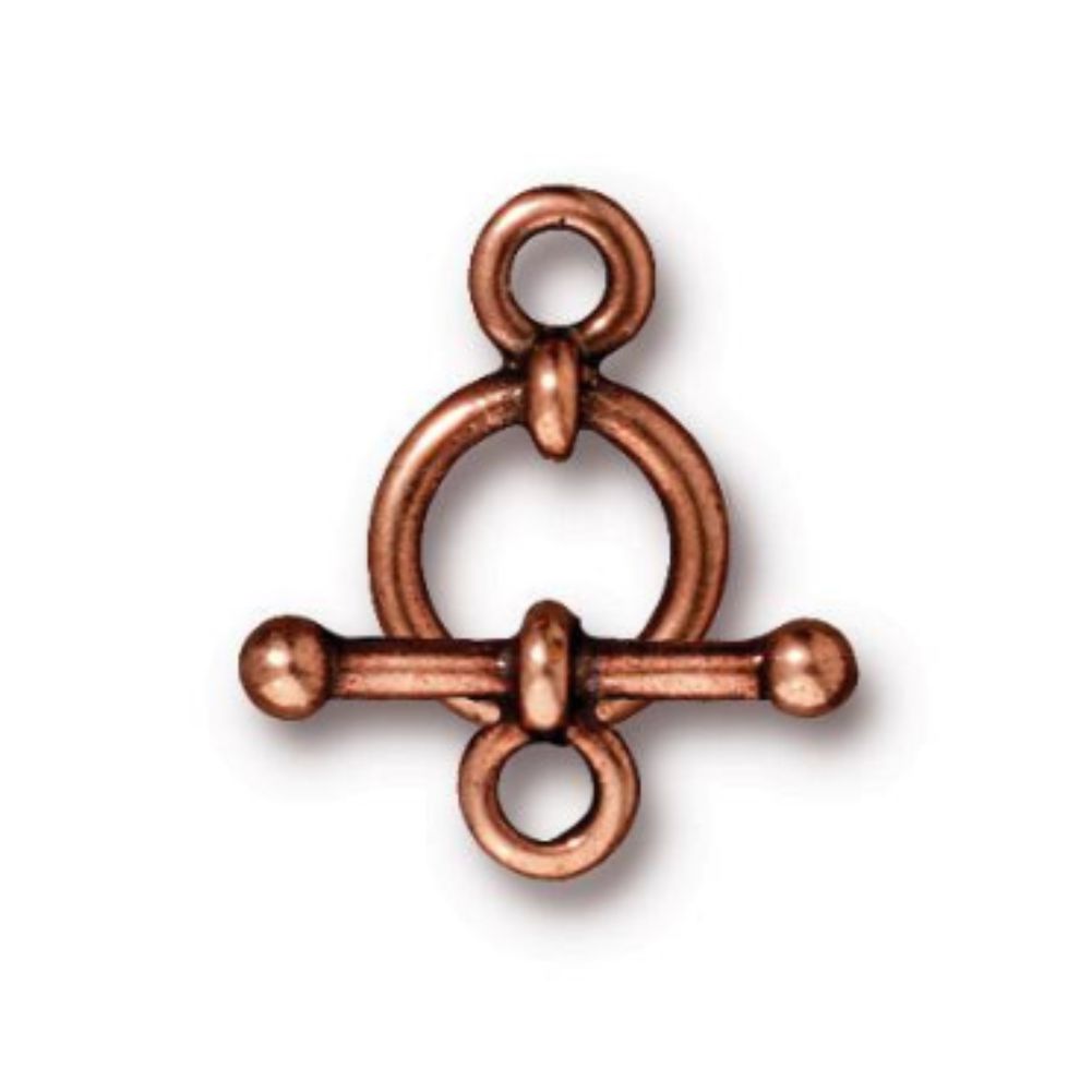 TierraCast Anna 3/8 Inch Toggle Clasp, Antique Copper